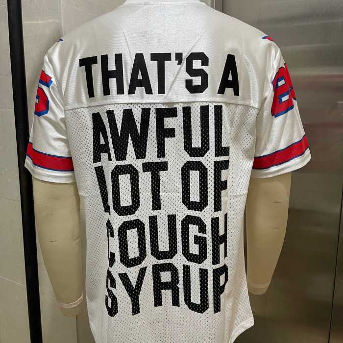Oversized Urban Streetwear Star Motif Letter And Number Printed Mesh Jersey T-Shirt 2 colors 29080799