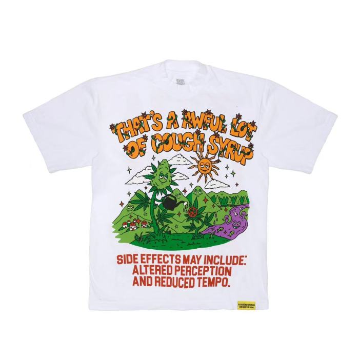 Psychedelic Sun Plant Print Tee 2 colors 29010783