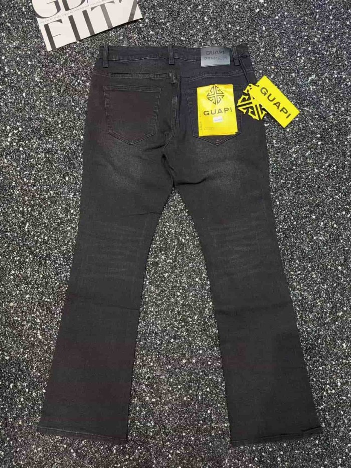 1:1 quality version Ebony Spider Web Diamond Decor Flared Jeans 29080659
