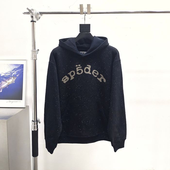 [Big & Tall for weights up to 220 lbs]1:1 quality version  Full print rhinestone monogrammed VVS hoodie & pants set 2 colors
