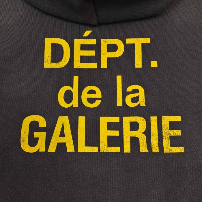 [Big & Tall for weights up to 260 lbs]1:1 quality version Distressed Yellow French Print Hoodie 28755448