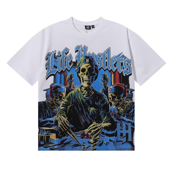 Skeletal Surgeon Rhinestone Print Tee 2 colors 28751252
