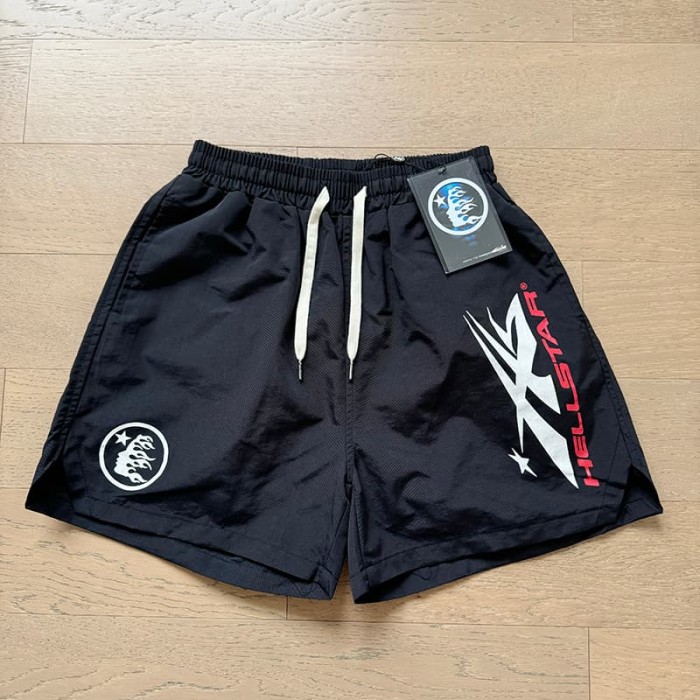 Color Block Letter Star Logo Print Nylon Shorts 29035471
