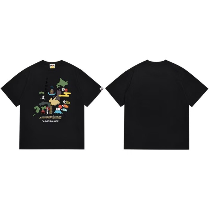 Digital Badge Cartoon Pattern Printed Ape Head Tee 16 colors