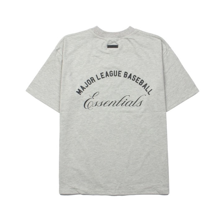 Vintage contrast color baseball silhouette logo black loose short-sleeved T-shirt 29053623