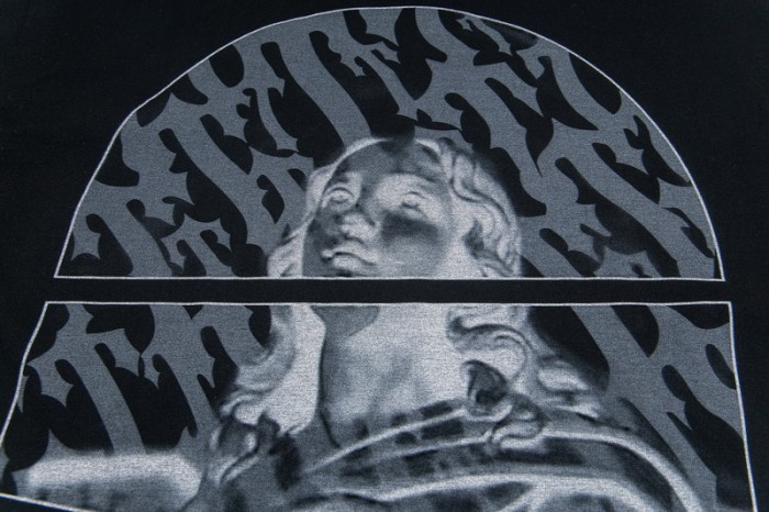 Oversized Edgy Streetwear Gothic Logo And Fragmented Art Print T-Shirt 2 colors 29080015