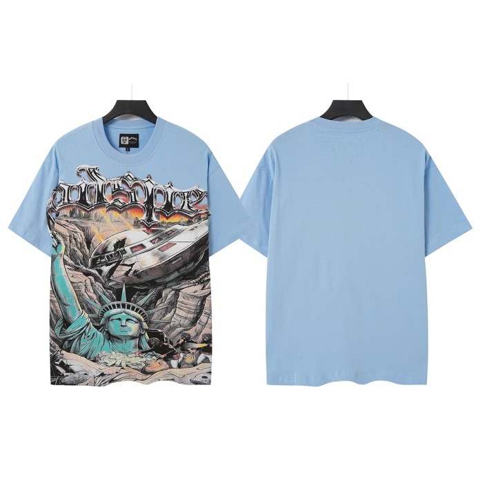 Statue of Liberty UFO Ruins Print Washed Tee 2 colors 29098151