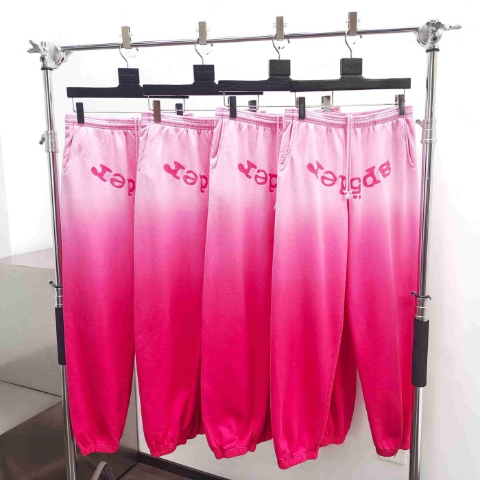 [Big & Tall for weights up to 220 lbs]1:1 quality version Red Pink Dip Dye Print Hoodie & Pants Set 29033218