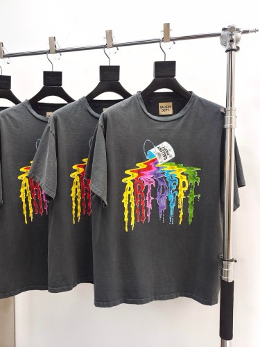 [Big & Tall for weights up to 260 lbs]1:1 quality version 28180459 Colored ink bucket printed washed Tee