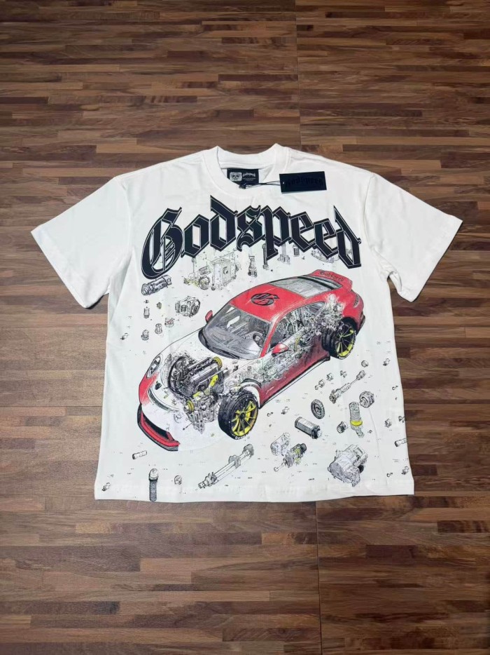 Deconstructed Racing Print Washed Tee 29098145