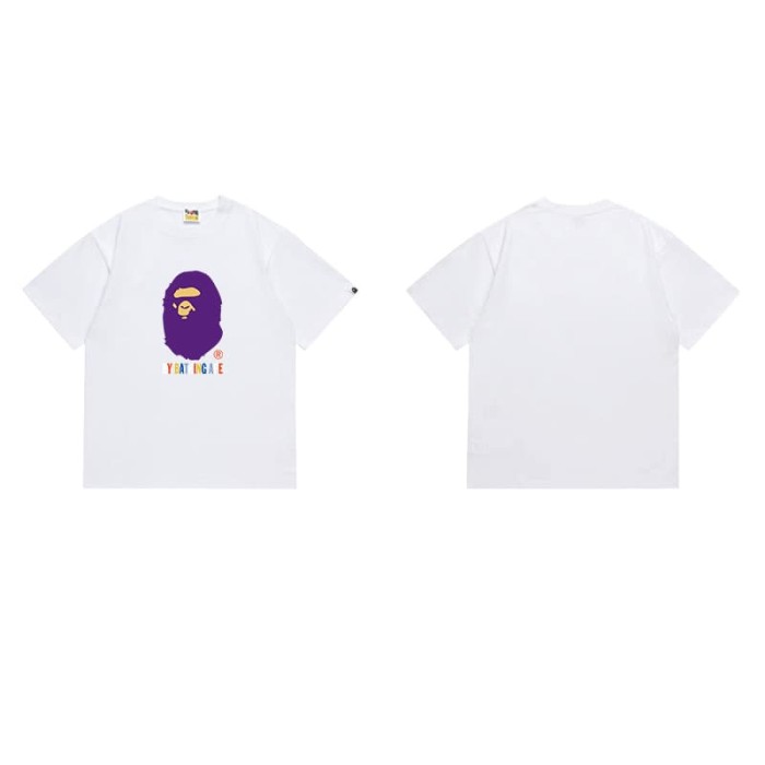 Colorful letter purple ape print T-shirt 2 colors 29062689