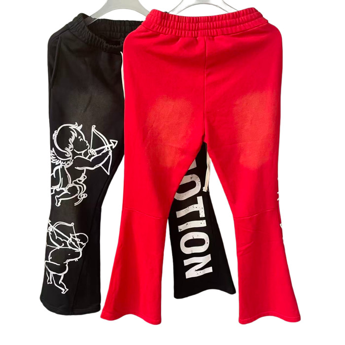 Logo Print Washed Version  Cupid  Flared sweatpants 2 colors 28475745