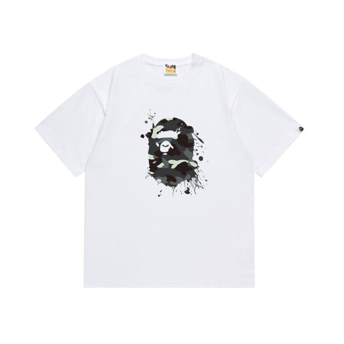 Ink-splashed primate head print T-shirt 2 colors 29062684