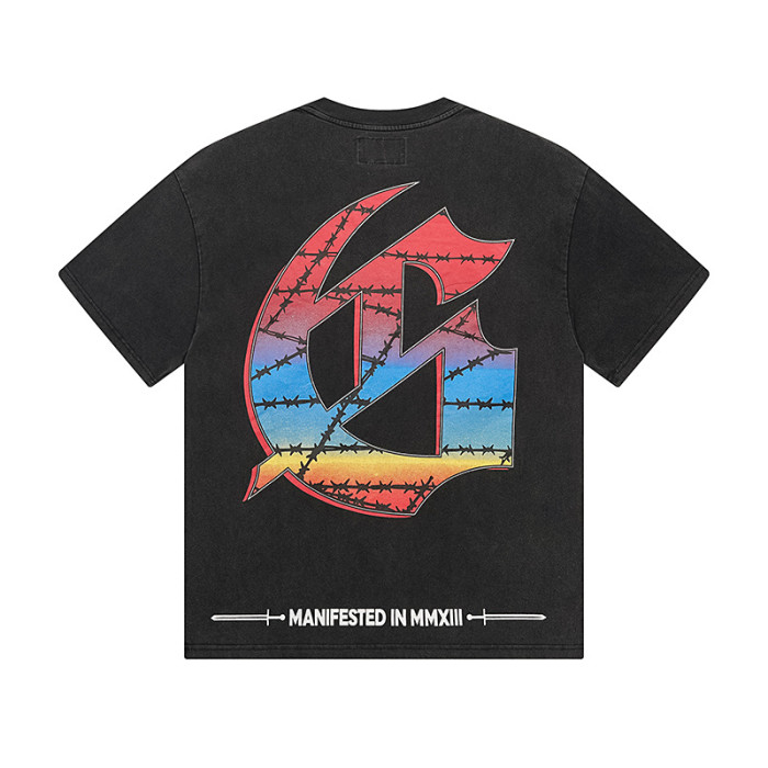 Urban skateboard skull G-shaped logo black vintage short-sleeved T-shirt 29045605