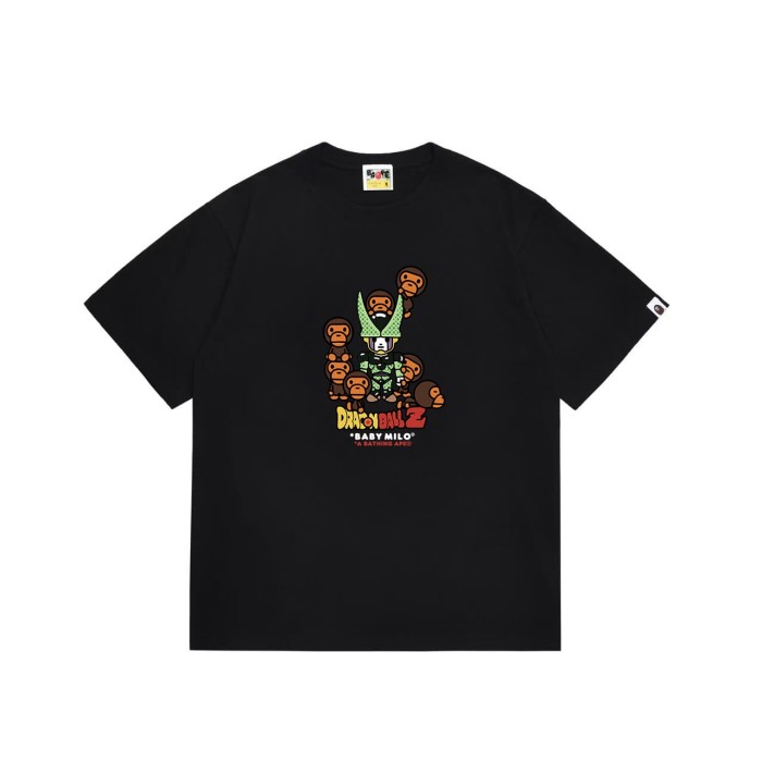 Little monkey surrounded by cartoon print T-shirt 2 colors 29054127