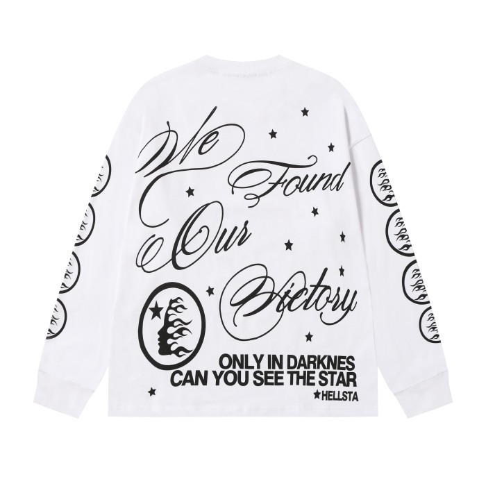 Seven-point Star Angel Print Long Sleeve T-Shirt 2 colors 28704408
