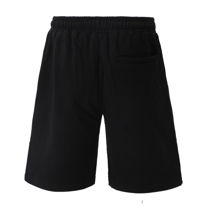 Flocked Broken Bear Letter Print Shorts