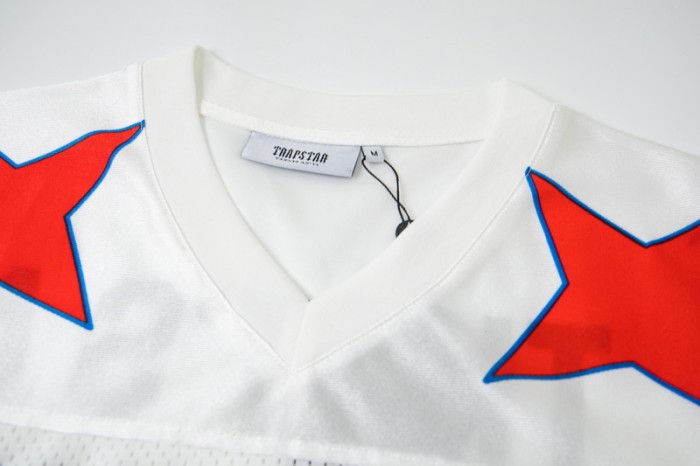 Oversized Urban Streetwear Star Motif Letter And Number Printed Mesh Jersey T-Shirt 2 colors 29080799