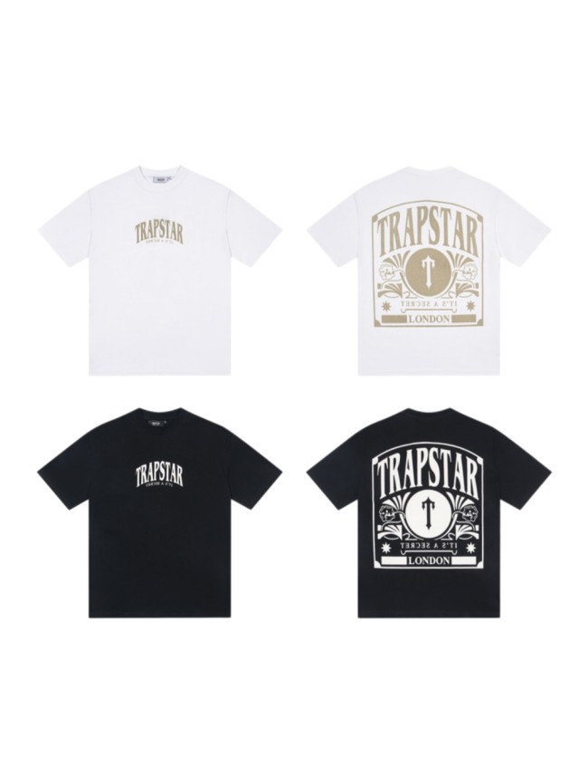 Loose High Street Front Logo And Back Vintage Graphic T-Shirt 2 colors 29080069