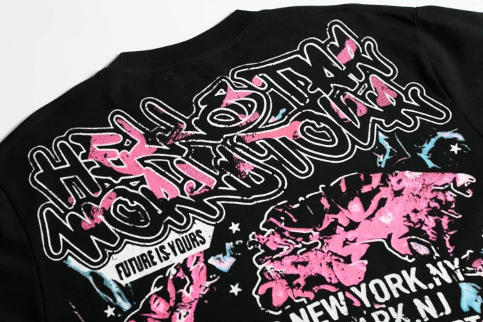 Pink Cyber Core Print Washed Tee 29090171