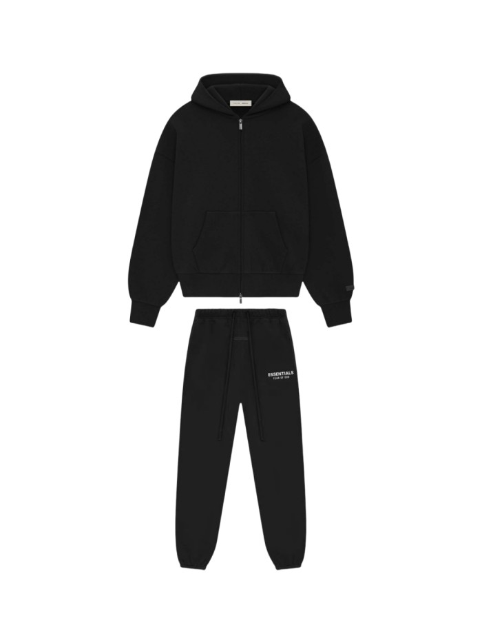 [Big & Tall for weights up to 220 lbs]1:1 quality version 28389990 ALWAYS ON Classic Zipper Style Back Silicone Letter Hoodie & Sweatpants Set 2 colors