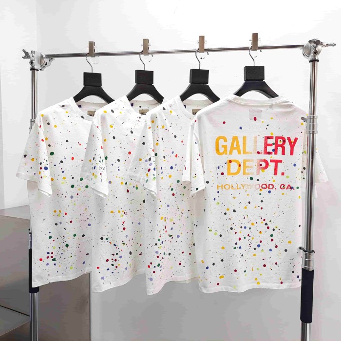 [Big & Tall for weights up to 220 lbs]1:1 quality version Colorful Splatter Graffiti Print Tee 29045591