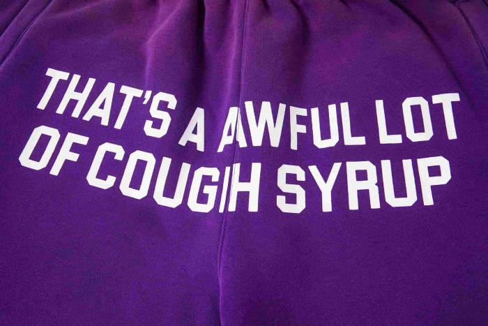 Dyed Purple Gradient Letter Print Zipper Hoodie & Pants Set 29035415