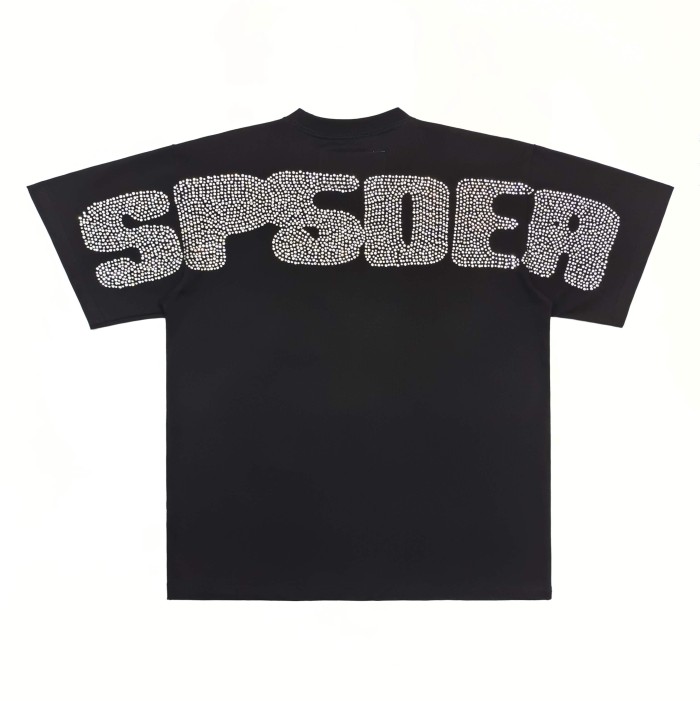 [Big & Tall for weights up to 220 lbs]1:1 quality version Cross Spider Web Rhinestone Tee 2 colors 29033212