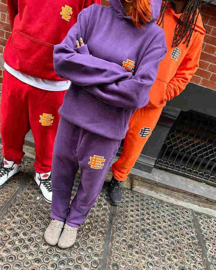 1:1 quality version Basic Logo Print Hoodie & Pants Set 3 colors