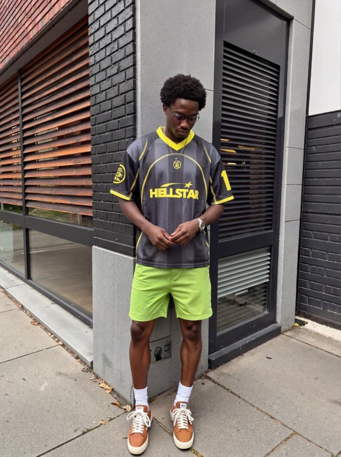 Black And Yellow No.11 Mesh Jersey Tee 29043141