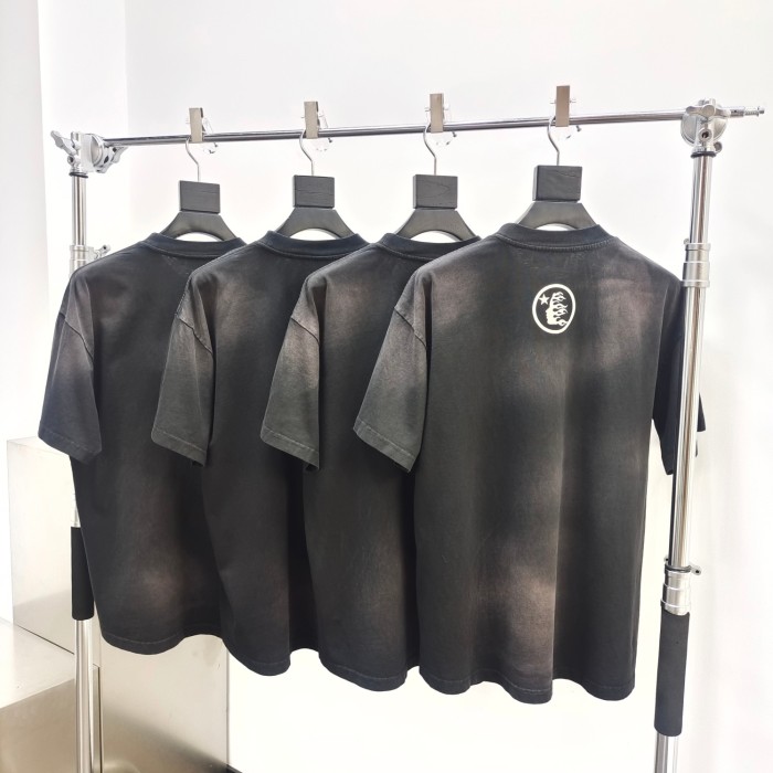 [Big & Tall for weights up to 260 lbs]1:1 quality version Brainwashed Big Eyes Letter Print Washed Version tee with NFC tag 2 colors