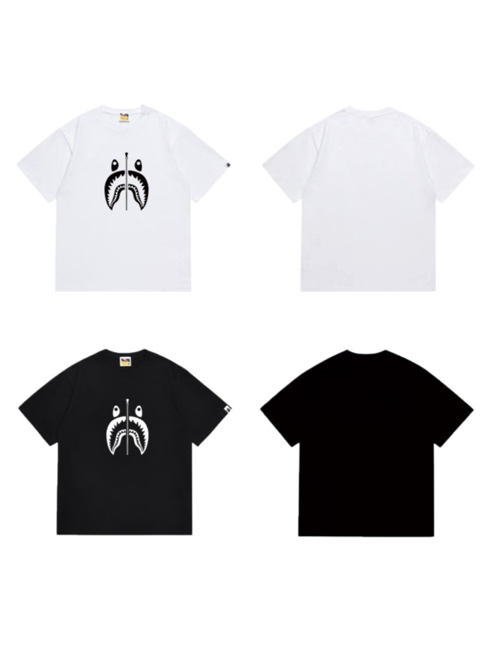 Minimalist White Shark Graphic T-Shirt 2 colors 29051342