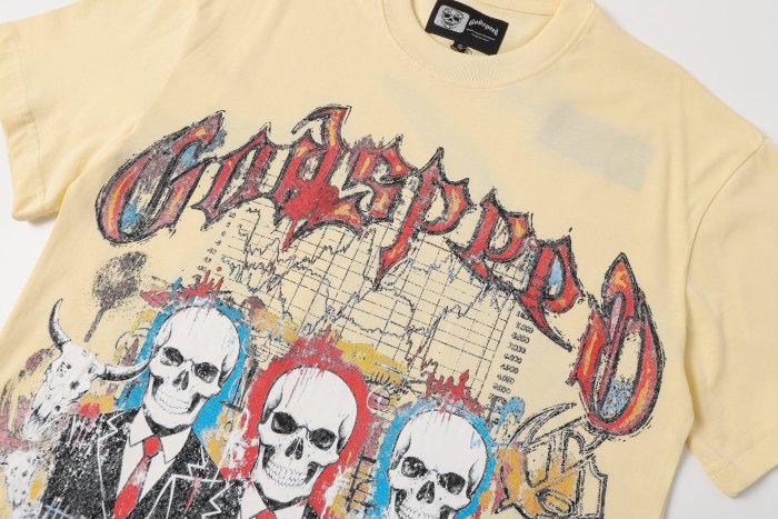 skeleton sports car graffiti, vintage style, short-sleeved T-shirt 29035194