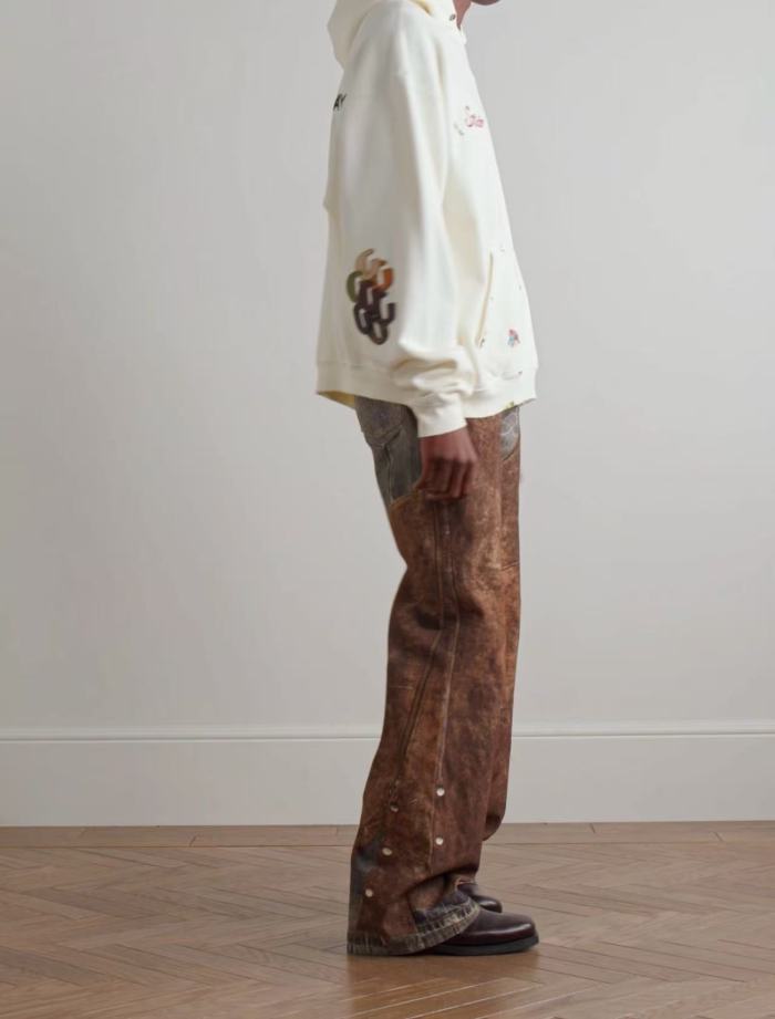[Big & Tall for weights up to 260 lbs]1:1 quality version Embroidered Hand-Painted G-Leather Hoodie 2 colors 28760680