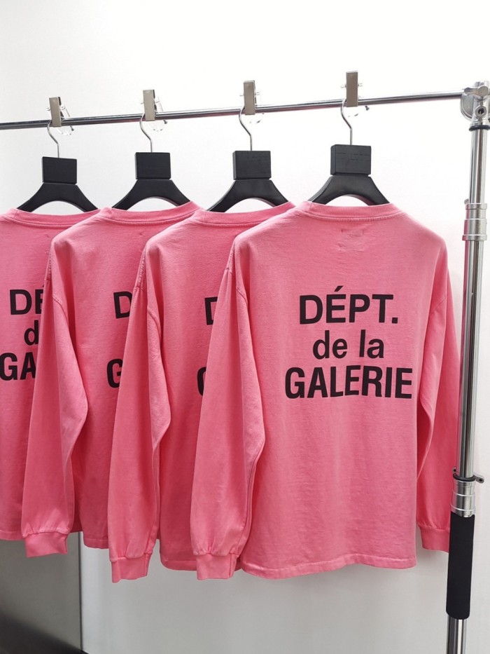 [Big & Tall for weights up to 260 lbs]1:1 quality version Chest Pocket French Letter Logo Long Sleeve T-Shirt 3 colors