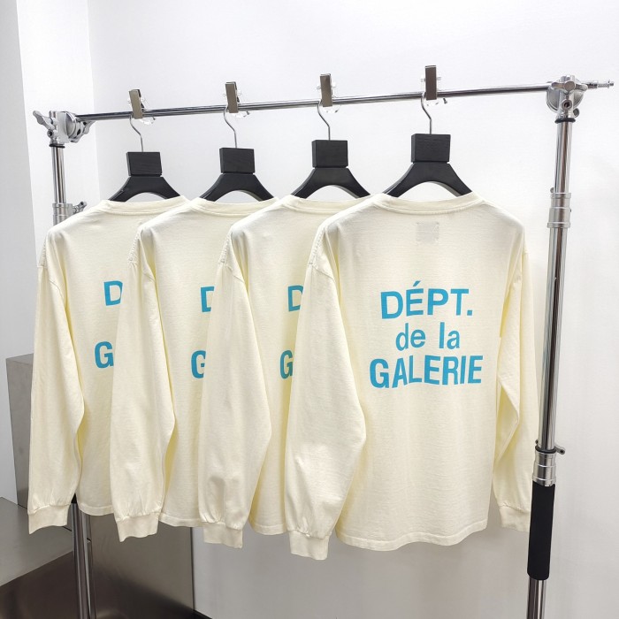 [Big & Tall for weights up to 260 lbs]1:1 quality version Chest Pocket French Letter Logo Long Sleeve T-Shirt 3 colors