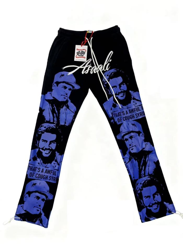 1:1 quality version Portrait Alphabet Printed Fleece-Lined Sweatpants 3 colors 28702219