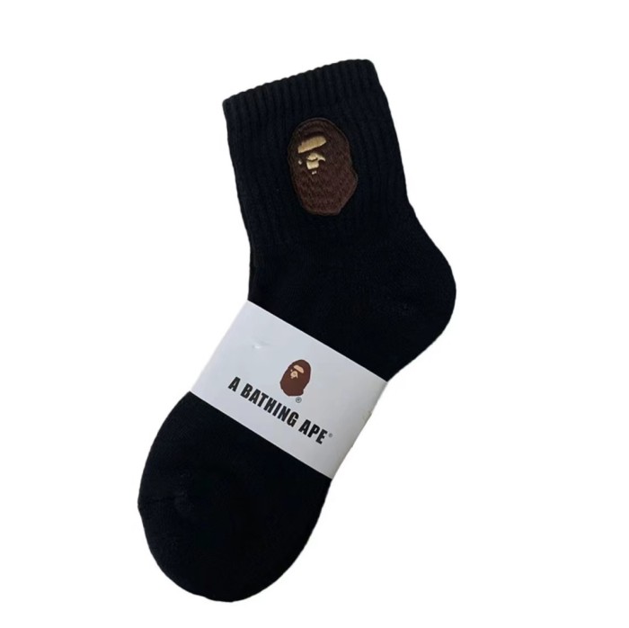 28351350 Shark Camouflage Ape Head Embroidered Mid-Calf Socks 20 colors