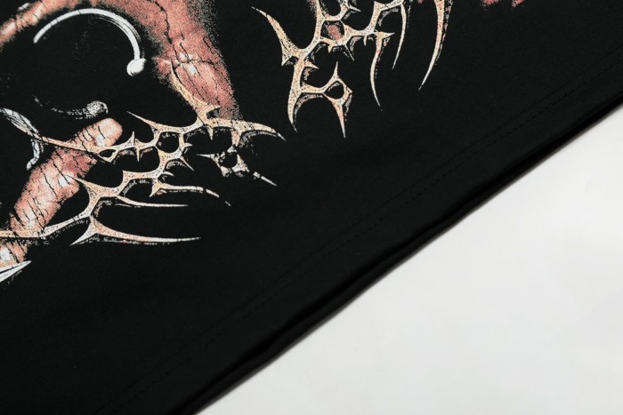 Thorn Gaze Eye Print Washed Tee 29090183