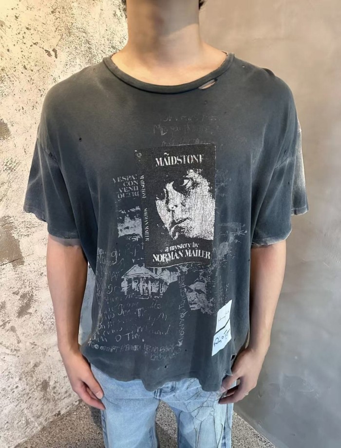 Chest Portrait Print Washed Version Tee 28756304