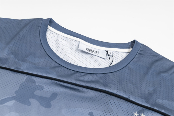 Oversized Inspired Blue Gradient Camo Number 23 Graphic Jersey T-Shirt 2 colors 29080207