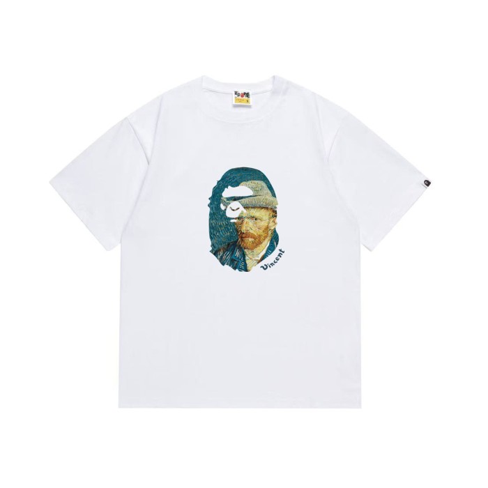 Retro oil painting print T-shirt 2 colors 29068994