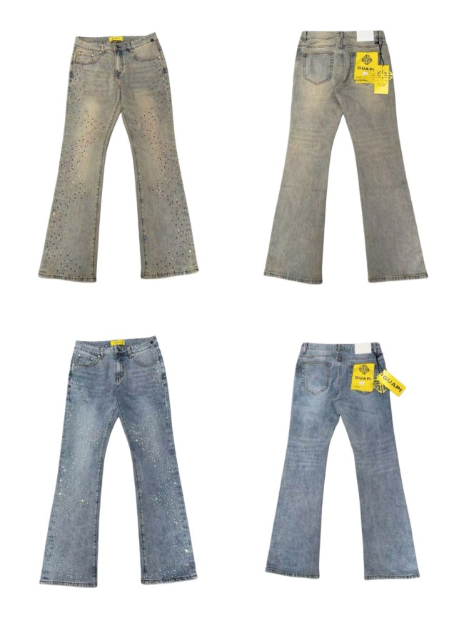 1:1 quality version Star River Rhinestone Vintage Flared Jeans 2 colors 29045805