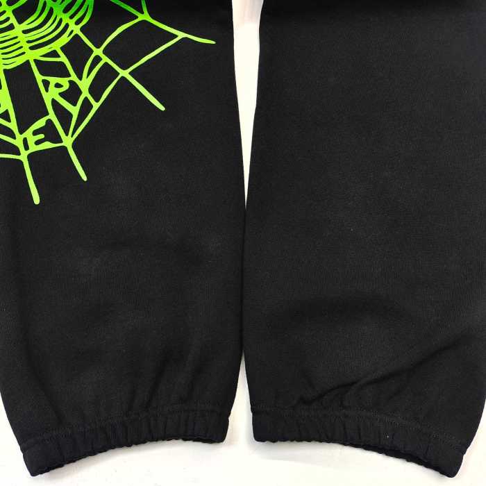 1:1 quality version Green Spider Web Printed Hoodie & Pants Set 28692914