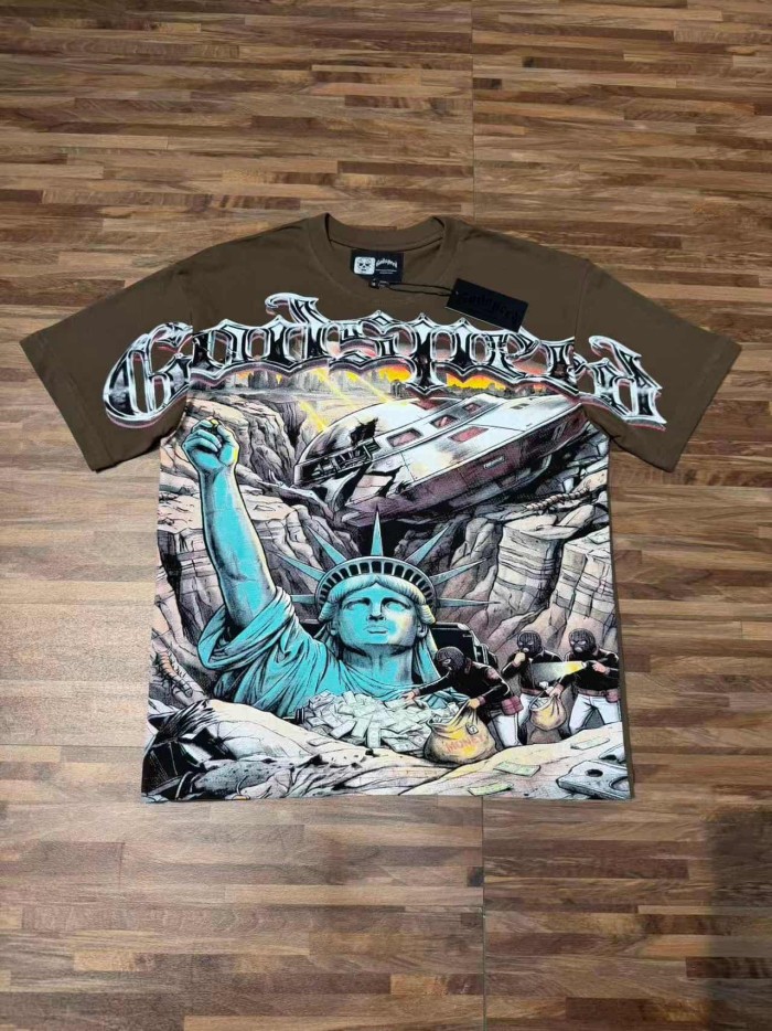Statue of Liberty UFO Ruins Print Washed Tee 2 colors 29098151