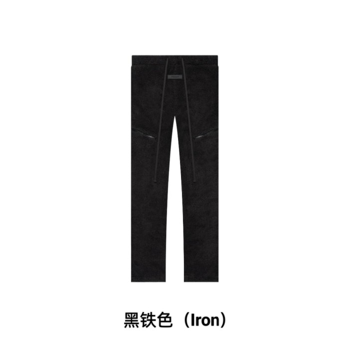 [Big & Tall for weights up to 220 lbs]1:1 quality version Labeled LOGO lamb wool shagreen thickened warm pants 3 colors