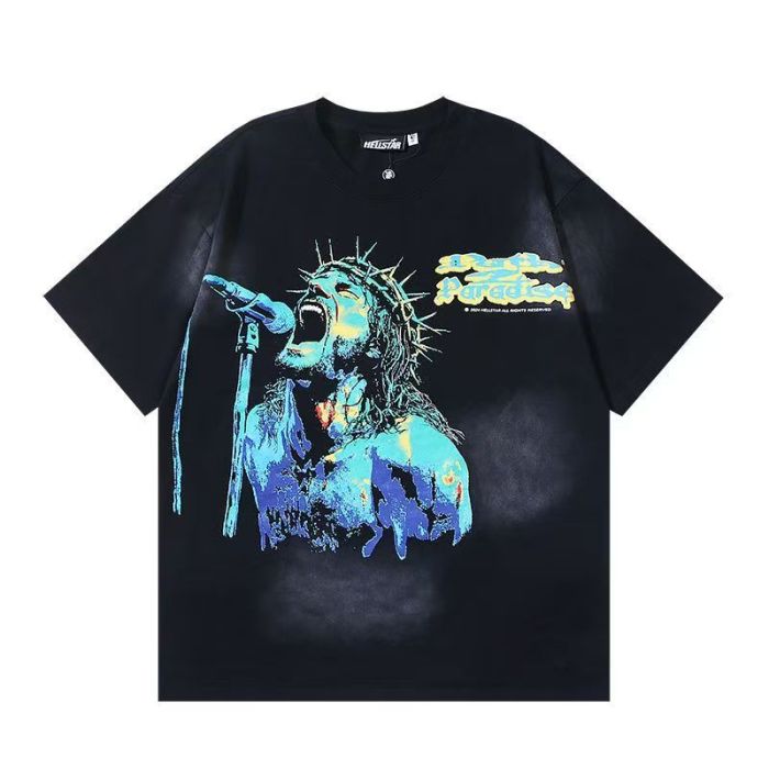 Jesus & Demon Double-Sided Graphic Oversized T-shirt 29033283