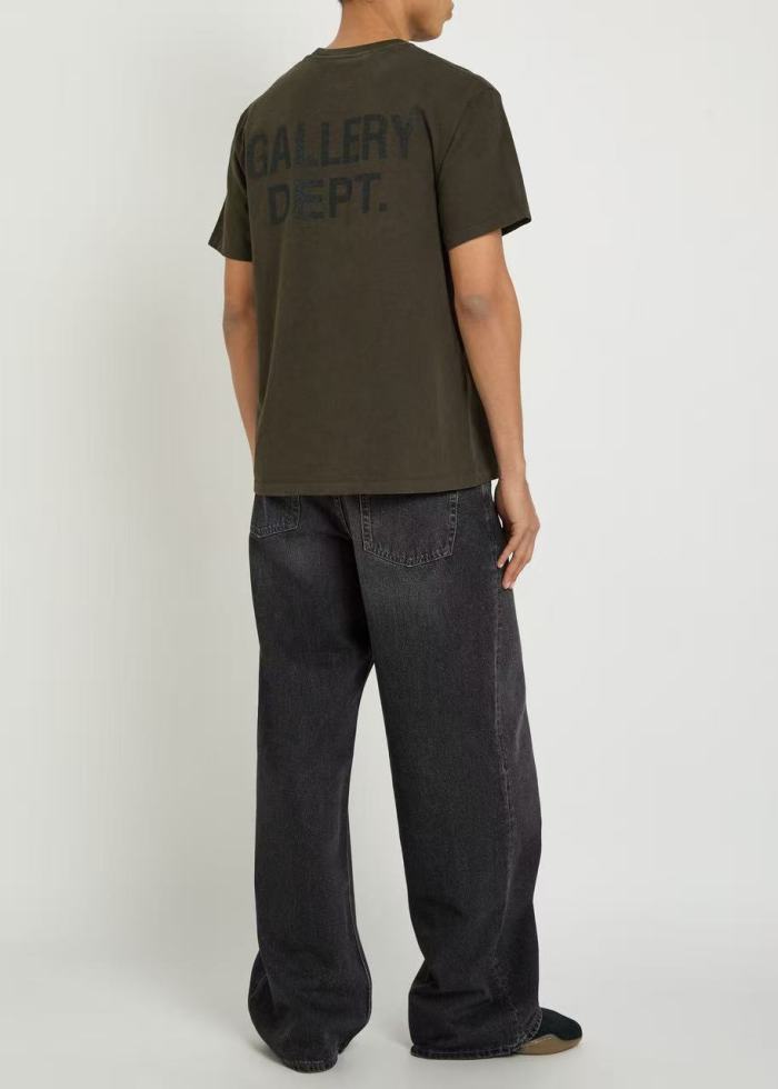 [Big & Tall for weights up to 220 lbs]1:1 quality version Black Letter Dark Brown Basic Print Tee 29033205
