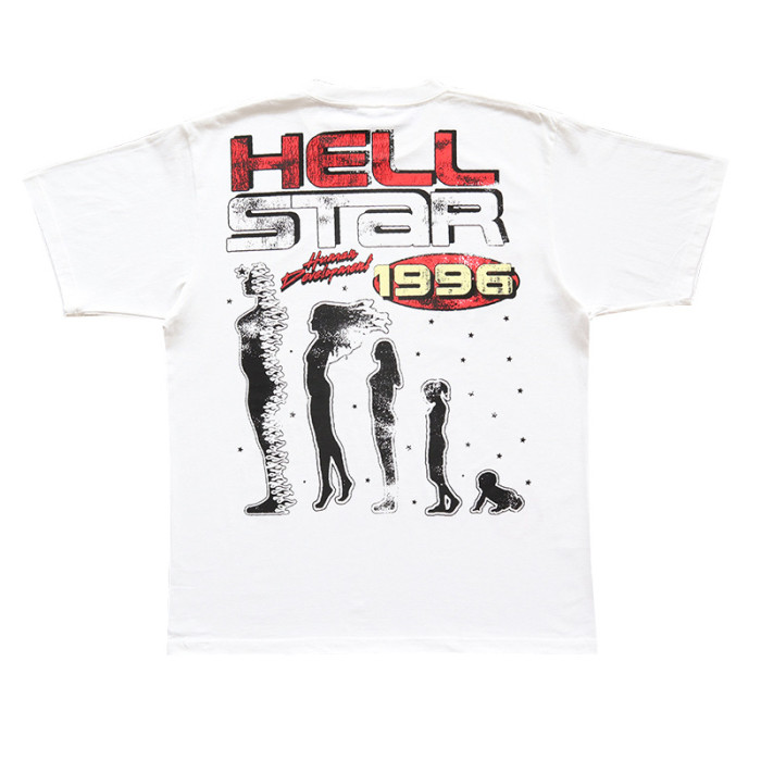 Human evolution skull print tee