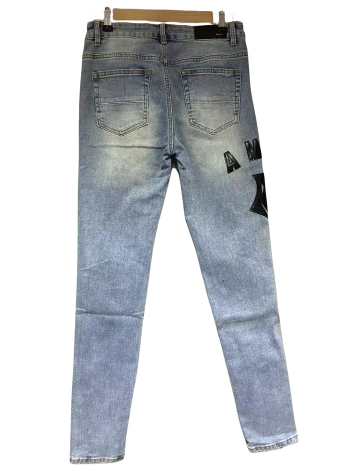 1:1 quality version 27888292 AM Black Monogrammed Jeans
